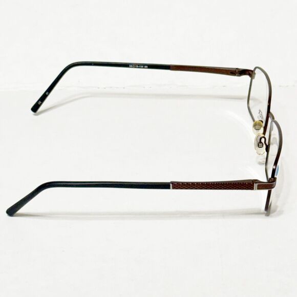 Timex L035 BR Titanium Eyeglasses Frame Men's Brown Rectangular 58-19-150 NEW - Picture 4 of 11